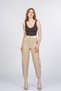 Women's Summer Beige Alviera Parachute Fabric Ankle Length Trousers Stylish Daily Comfortable 30373 - 4