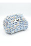New Season Trend Clutch – Hand-Knitted Combed Cotton Thread Light Blue Makeup Bag (18X14 cm) - 2