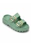 Women's Double Buckle Slippers - 3
