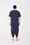 2XS-10XL تي شيرت رجالي أساسي مصنوع من القطن بنسبة 100% وياقة مريحة باللون الأزرق الداكن - 6