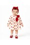 Heart Patterned Bowknot Baby Girl Dress & Bandana Set