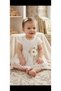 Baby Girl Lace Detailed, Flower Decorated Stylish Dress with Hair Band as a Gift - 3