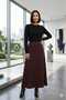 Women's Flared Black Color Zipper Detailed Summer Long Skirt 18264 - 4