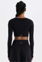 V-Neck Extra Soft Crop Top Black - 3