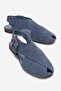 Monaro Denim Blue Suede Genuine Leather Women's Sandals