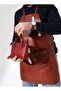 Mini Tote Genuine Leather Stylish Practical Minimal Bag. Birthday & Mother's Day & Valentine's Day Gift - 3