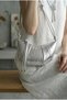 Mabel Croissant Model Knot Detailed Women's Hand and Shoulder Bag Silver