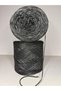 Anthracite Gray Italian Mercerized Viscose, Silver Glitter (5 Layers of Yarn) (Summer, Seasonal) Knitting Yarn 200Gr