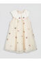 Ecru Baby Collar Embroidered Girls' Princess Dress