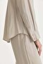 Low Sleeve Basic Modal Shirt Stone - 3