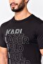 Men Crew Neck Short Sleeve Graphic Print T-Shirt, Black - 3