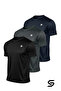 3-Pack Men's Colorful Sports T-Shirts - Slim Fit Training Top