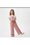 Girls' Loose-Ended Short Sleeve Set - 3