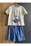 Baby Boy Lion Print 2-Piece Summer Set – Cotton Short Sleeve T-Shirt and Shorts Set - 2