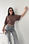 Women's Crop Blouse – Stylish Short Sleeve Top with Ruffle Detail - 4
