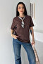 Women's Scarf Detailed T-Shirt – Short Sleeve Stylish Basic - 5