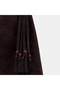 Women's Bitter Brown Knitted Patterned Tasseled Suede Textured Shoulder Bag - 6