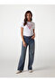 Women's White Logo Printed T-Shirt Ss Cn Original Tee Cotton Short Sleeve Basic T-Shirt - 2