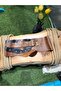 Amora Taba & Acı Kahve Genuine Leather Design Belt - Handcrafted - 3