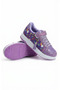 Girl's Shiny Glittery Sports Shoes with Single Strap, Velcro, Tassel Detail and Patterned Casual Sneaker - 6