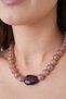 Roselle Strawberry Quartz Natural Stone Necklace - 7
