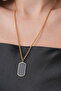 Nox Doc Steel Chain Black Plate Necklace - 8