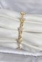 Brass Gold Color Star Model Zircon Stone Women's Bracelet - 2