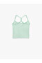 Cross-Strapped Sleeveless Sports Bra with Back Detail - 4