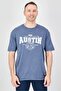 Men Crew Neck Plain Short Sleeve T-Shirt, Ash Navy