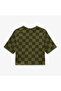 Checker Crew Crop Ii Women's Khaki T-Shirt - 2