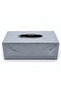 Gray Linen-Style Fabric Tissue Box Cover 13 x 25 x 8 Cm