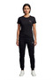 Black Women's Tracksuit Set – Basic T-Shirt & Jogger Pants Relaxed Fit (with Logo) - 2