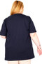 Mode XL Real Big Size Women's T-Shirt Lycra Combed Cotton 20149 Dark Blue - 5