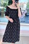 Madonna Collar Gipeli Viscose Dress 6Y034 - 3