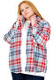 Mode XL Real Big Size Women's Gomlek Lumberjack 25394 Blue - 2