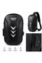 Black Unisex Biker Cross Shoulder and Waist Bag Hard Shell Design with Reversible Strap - 3