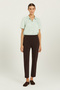 Bitter Brown Ribbed Women's Trousers