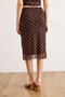 Women's Brown Lined Polka Dot Tulle Skirt Etk-19000427 - 6