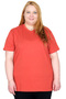 Real Plus Size Women's T-Shirt Lycra V-Neck 20150 Ti̇rekli̇