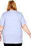 Real Plus Size Women's Basic Crew Neck T-Shirt 100% Cotton Combed 20031 Lila - 5