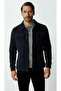 Navy Blue Velvet Men's Coat – Modern Lightweight Seasonal Coat - 2