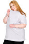 Mode XL Real Big Size Women's T-Shirt Lycra Combed Cotton 20149 Gray - 8