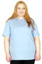 Real Plus Size Women's Basic Crew Neck T-Shirt 100% Cotton Combed 20031 Lila - 2