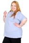 Real Plus Size Women's Basic Crew Neck T-Shirt 100% Cotton Combed 20031 Lila