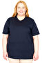 Real Plus Size Women's T-Shirt Lycra V-Neck 20150 Dark Blue