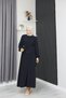 Long Dress with Brooch and Sash Detail - 4