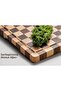 Natural Acacia Wood Cutting Board 43X33 cm – Non-Slip Base, Professional Serving & Presentation Board - 4