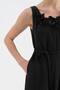 Women's Long Dress with Floral Detail on the Front and Lined Design - 7