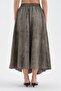 Women's Three-Piece Scarf Detailed Top and Bottom Design Skirt Set - 6