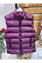 Children's Inflatable Salmon-Purple Plush Puffy Lightweight Zippered Vest - 5